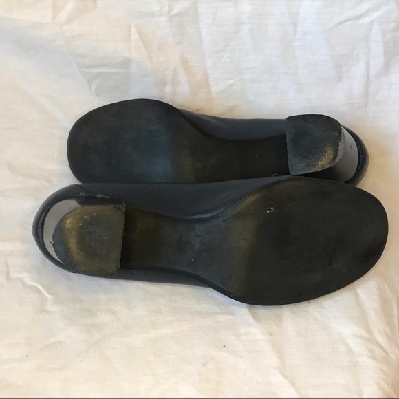 Vintage Y2K Navy Blue New York & Company Chunky Stitched Pumps - Picture 7 of 7